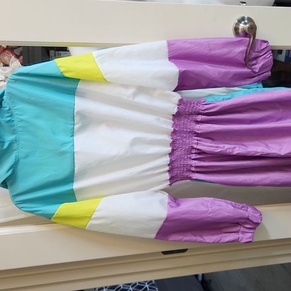 Vintage Color Block One Piece Jumpsuit Track Suit - Picture 4 of 6